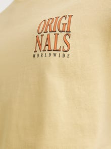 Jack & Jones Trykk O-hals T-skjorte -Italian Straw - 12255079