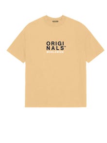 Jack & Jones Gedruckt Rundhals T-shirt -Italian Straw - 12255080