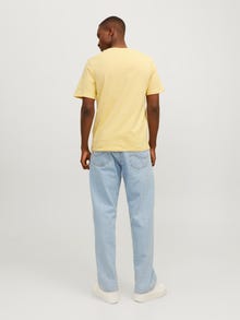 Jack & Jones Nyomott mintás Környak Trikó -Italian Straw - 12255080