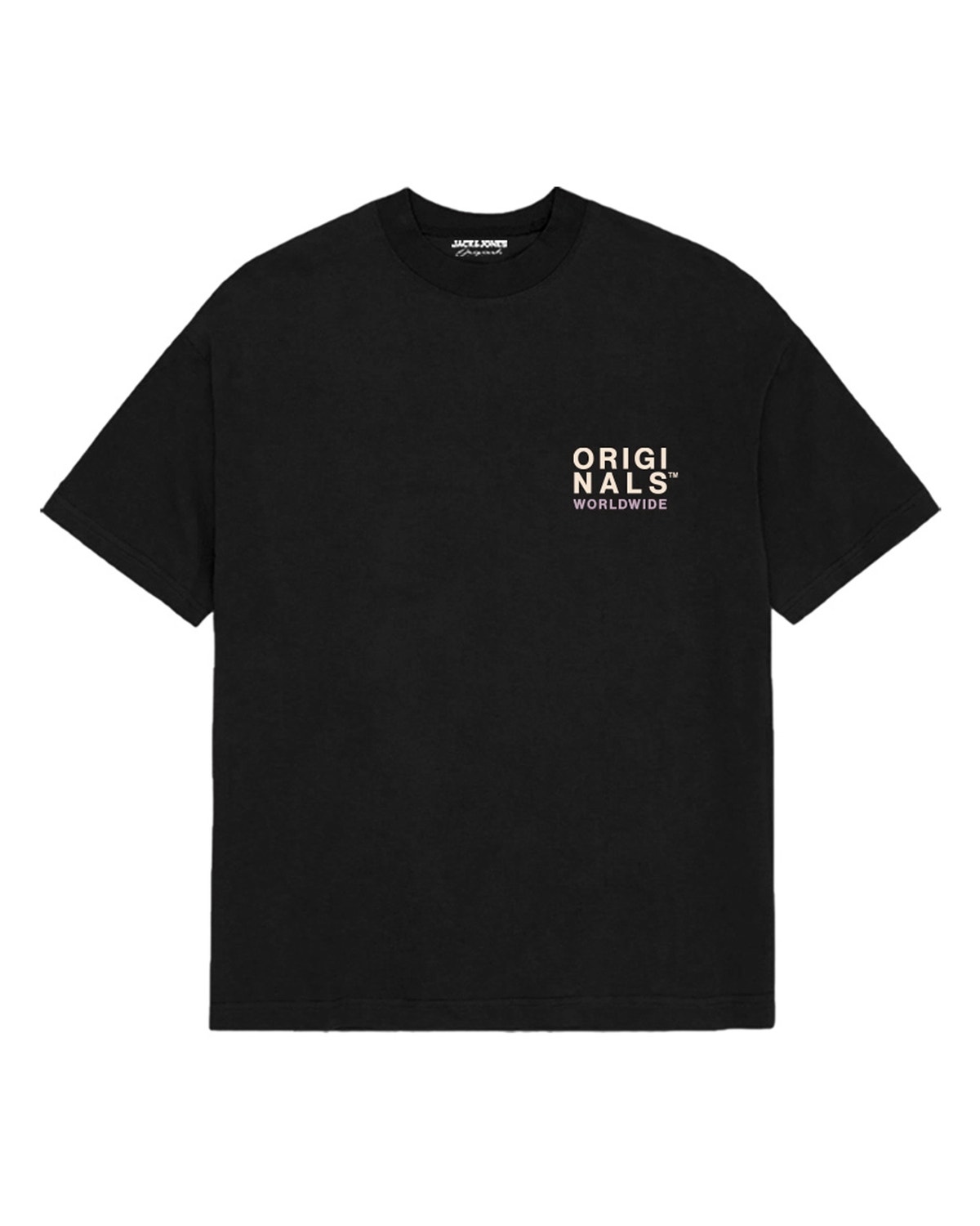 Jack & Jones Printed Crew neck T-shirt -Black - 12255080