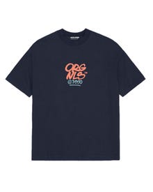 Jack & Jones Gedruckt Rundhals T-shirt -Navy Blazer - 12255080