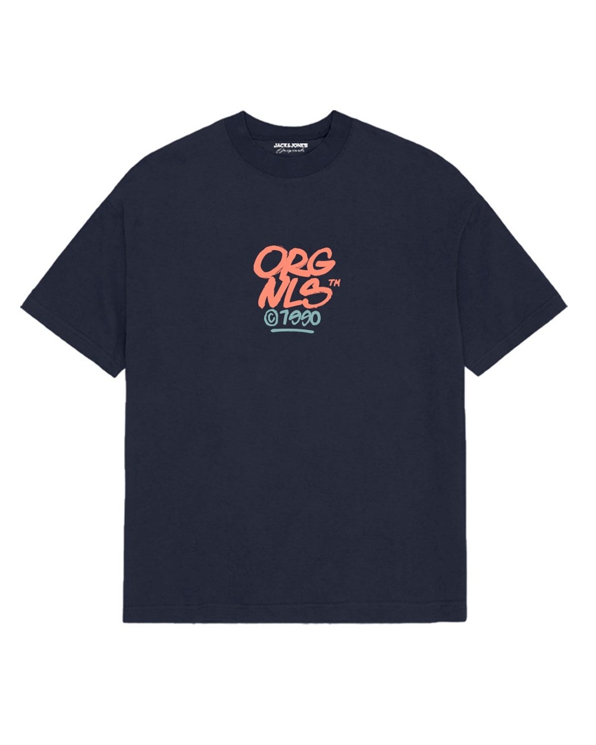 Jack & Jones Nadruk Okrągły dekolt T-shirt -Navy Blazer - 12255080
