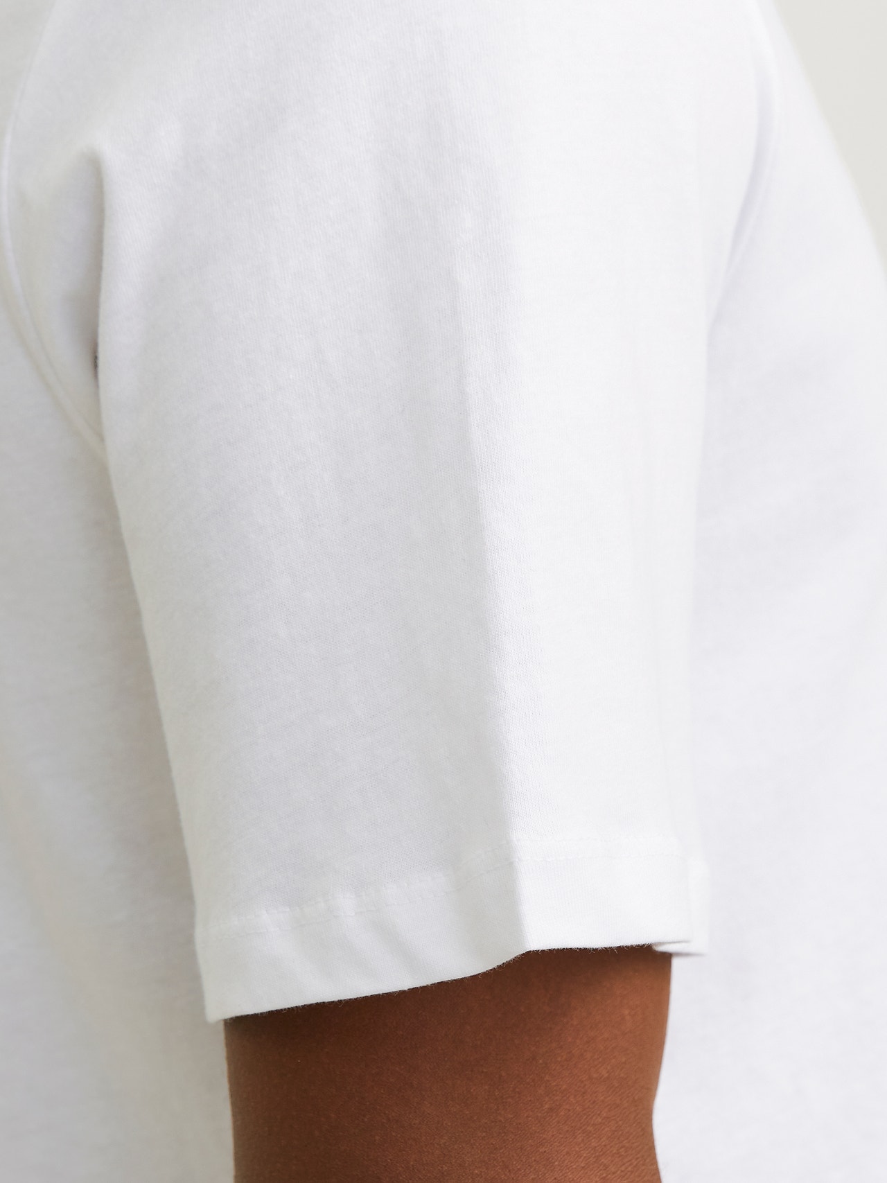 Jack & Jones Bedrukt Ronde hals T-shirt -White - 12255080