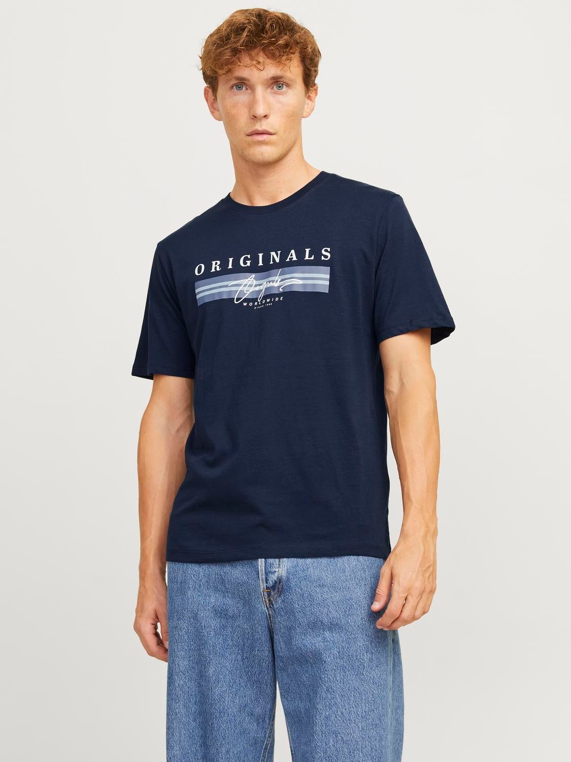 Gedruckt Rundhals T-shirt