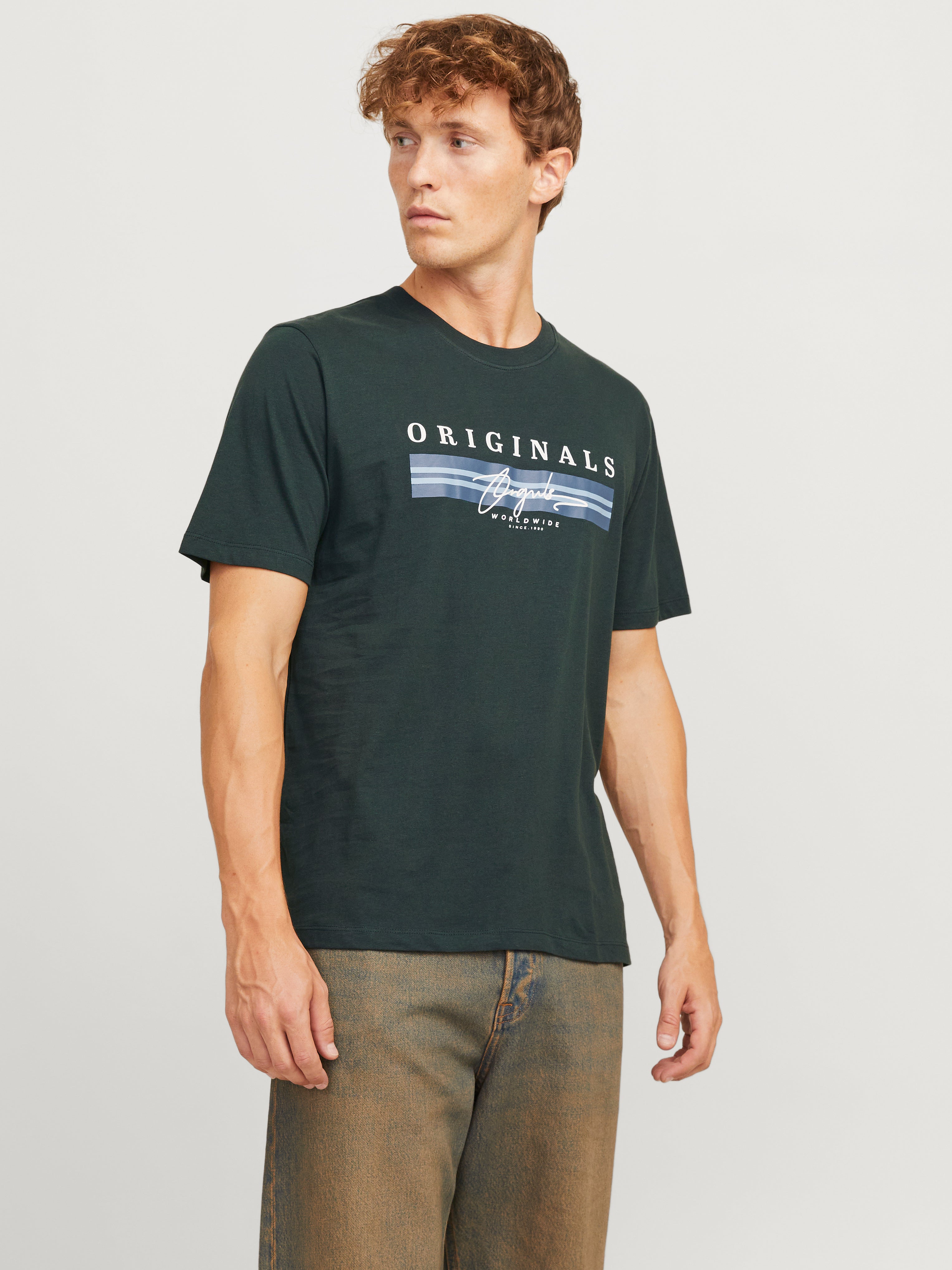 Gedruckt Rundhals T-shirt