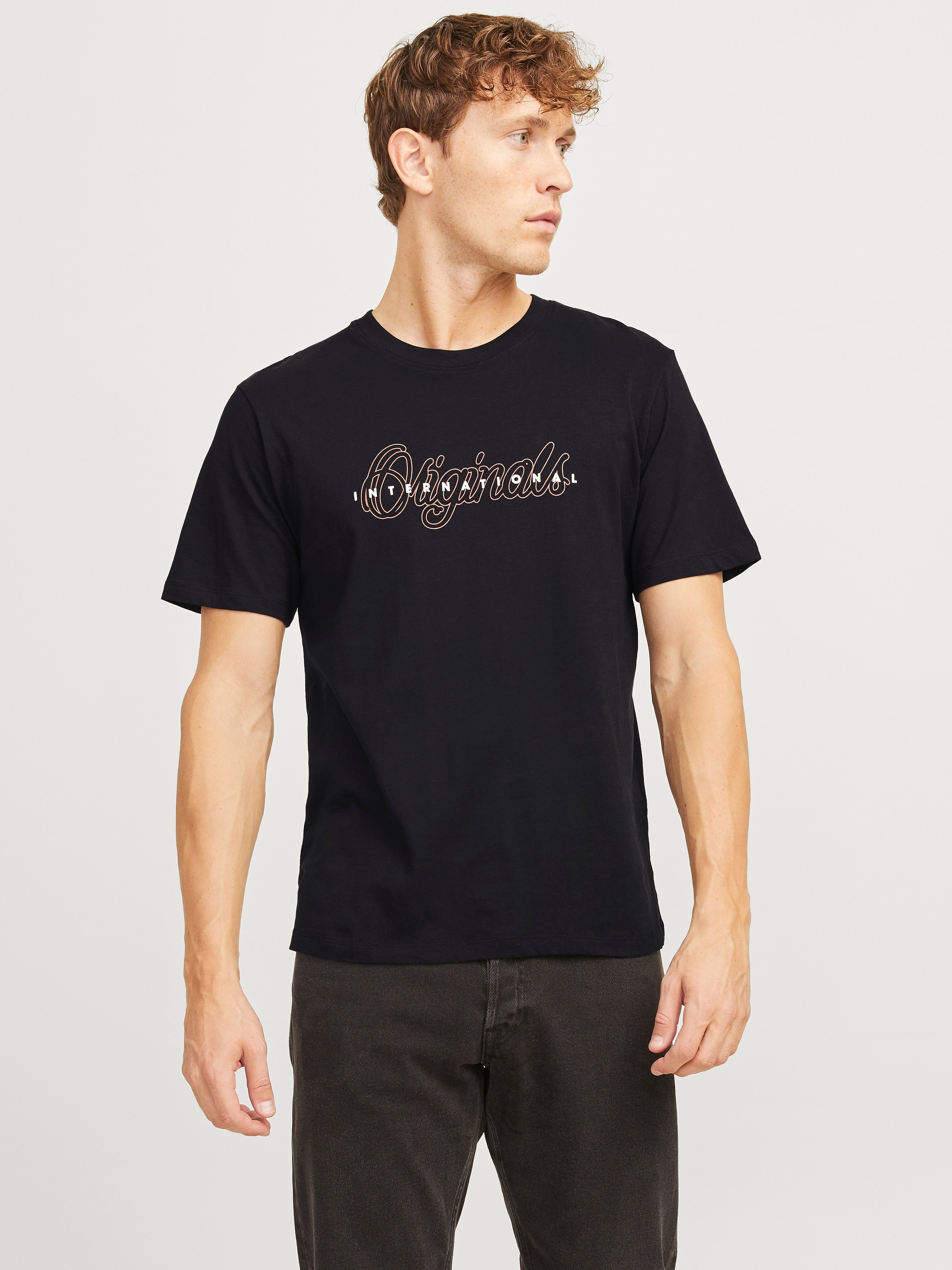 Gedruckt Rundhals T-shirt