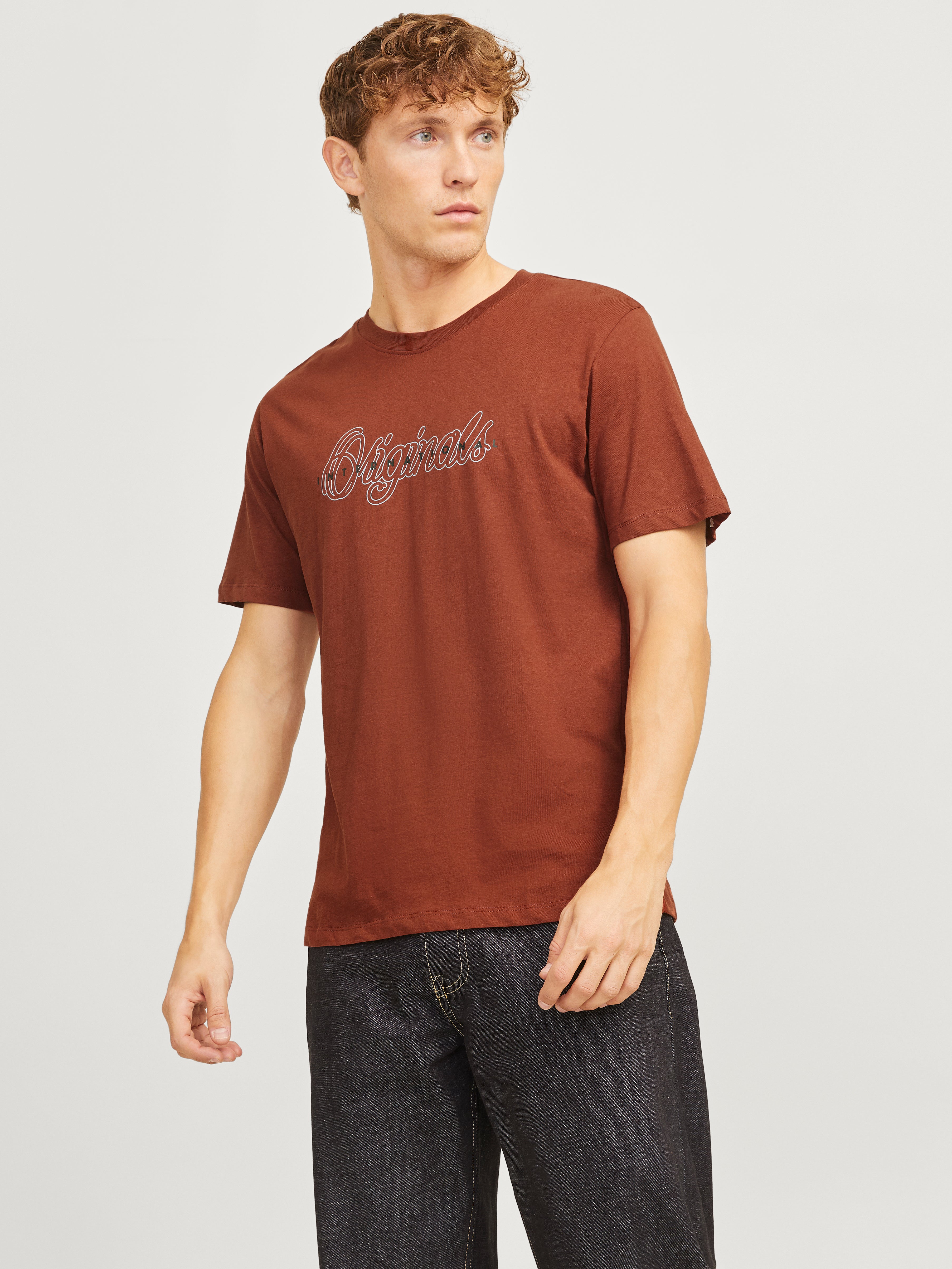 Gedruckt Rundhals T-shirt