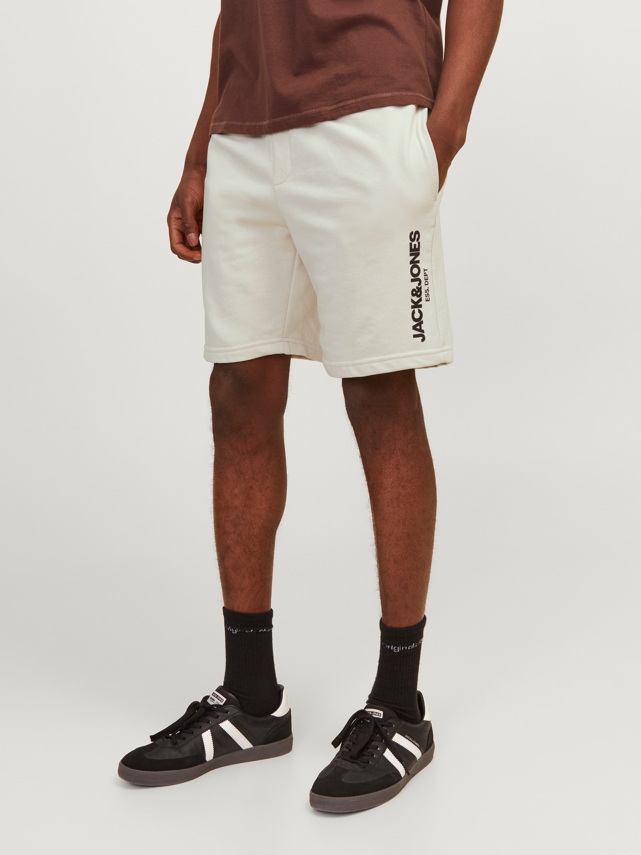 Jack & Jones Regular Fit Sweatstof shorts -Moonbeam - 12255117
