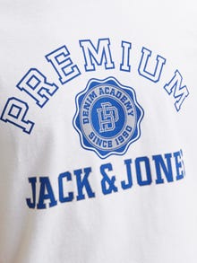 Jack & Jones Painettu Pyöreä pääntie T-paita -White - 12255163