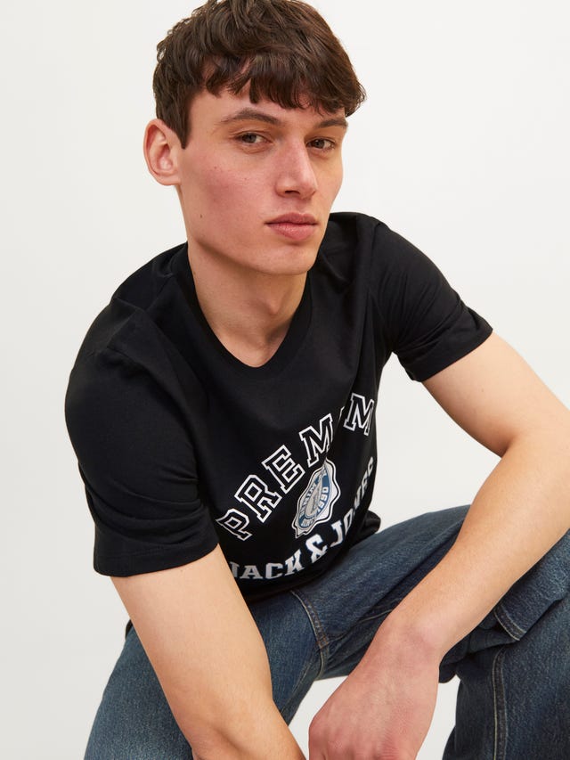 Jack & Jones 3ER PACK CORP - T-shirt con stampa - black/nero - Zalando Jack & Jones 3ER PACK CORP - T-shirt con stampa - black/nero - Zalando