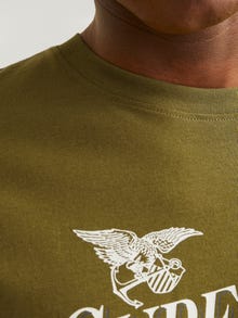 Jack & Jones Nadruk Okrągły dekolt T-shirt -Fir Green - 12255163