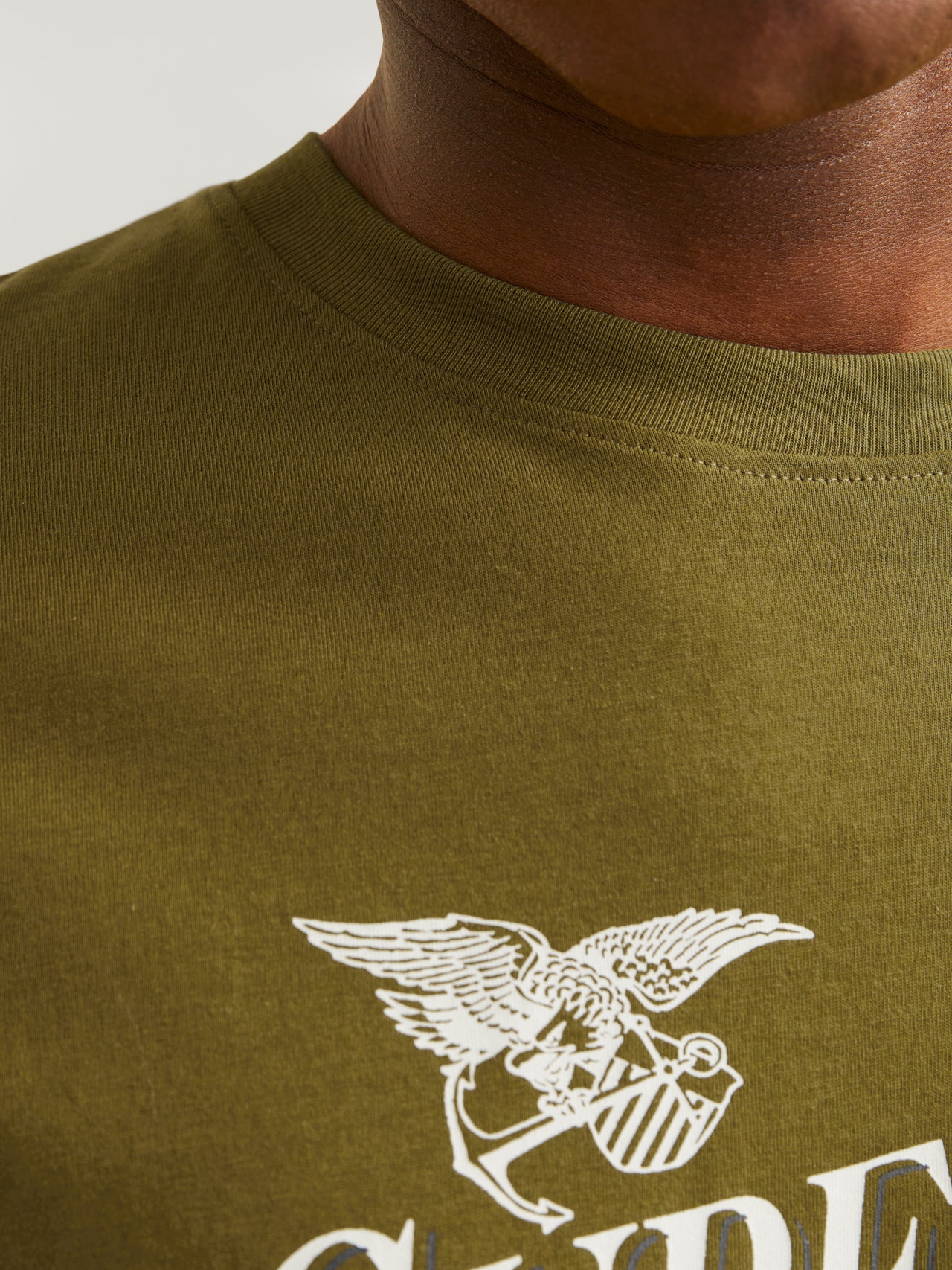 Jack & Jones Printed Crew neck T-shirt -Fir Green - 12255163