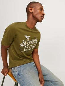 Jack & Jones T-shirt Estampar Decote Redondo -Fir Green - 12255163