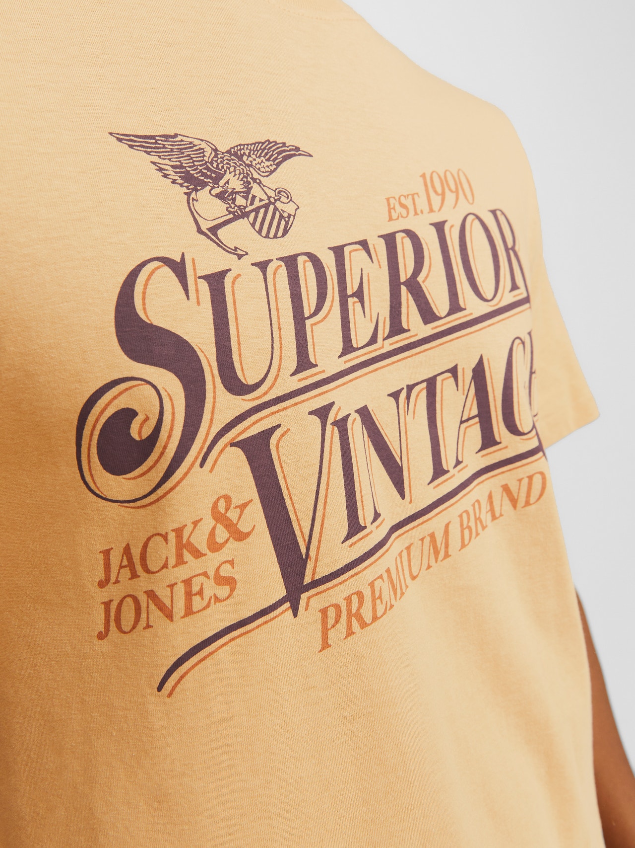 Jack & Jones Nadruk Okrągły dekolt T-shirt -Sand - 12255163