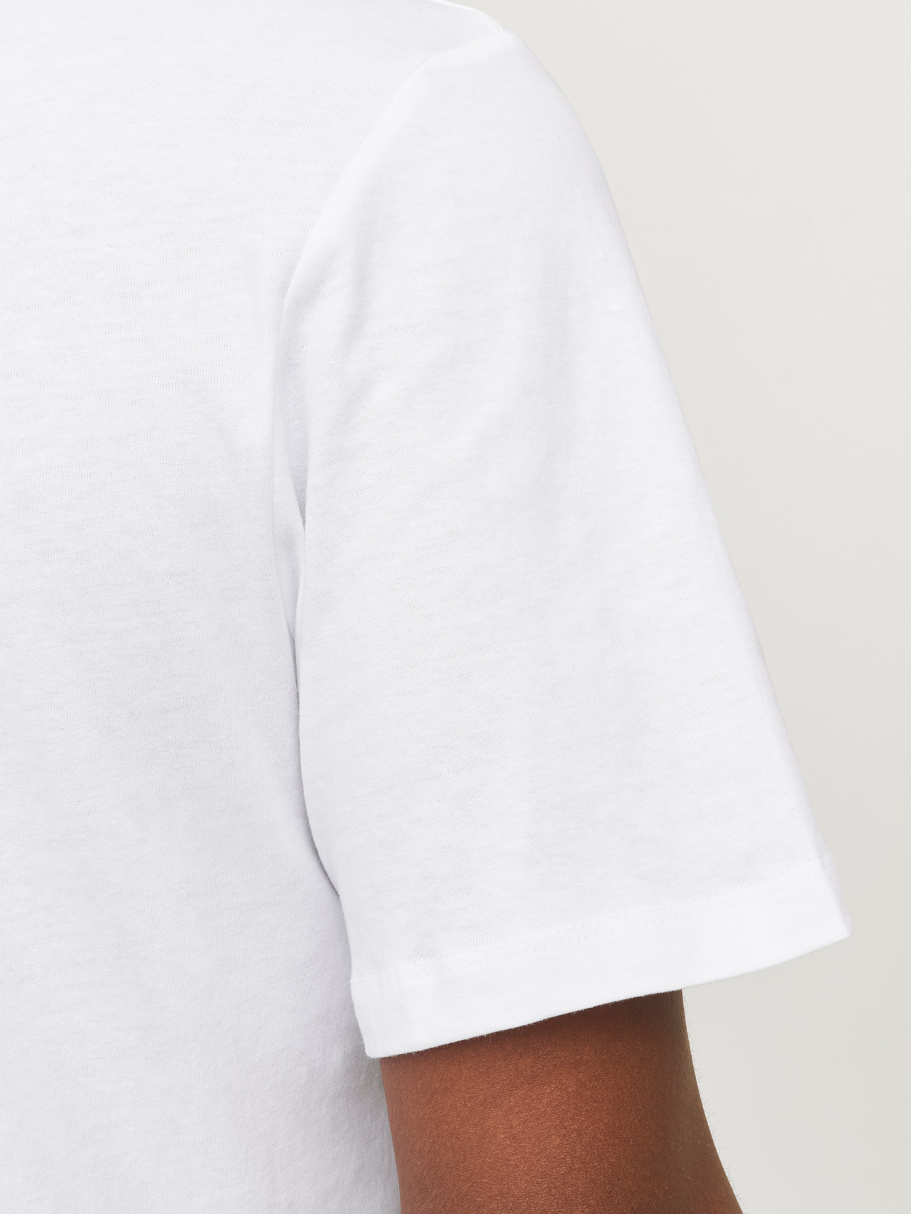 Jack & Jones Printed Crew neck T-shirt -White - 12255164