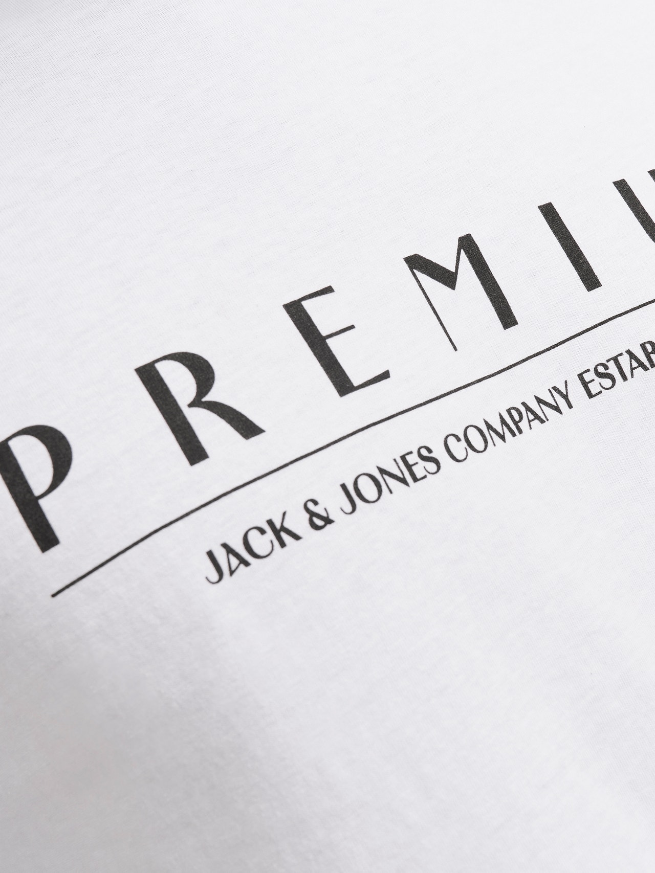 Jack & Jones Gedrukt Ronde hals T-shirt -White - 12255164