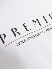 Jack & Jones Printet Crew neck T-shirt -White - 12255164