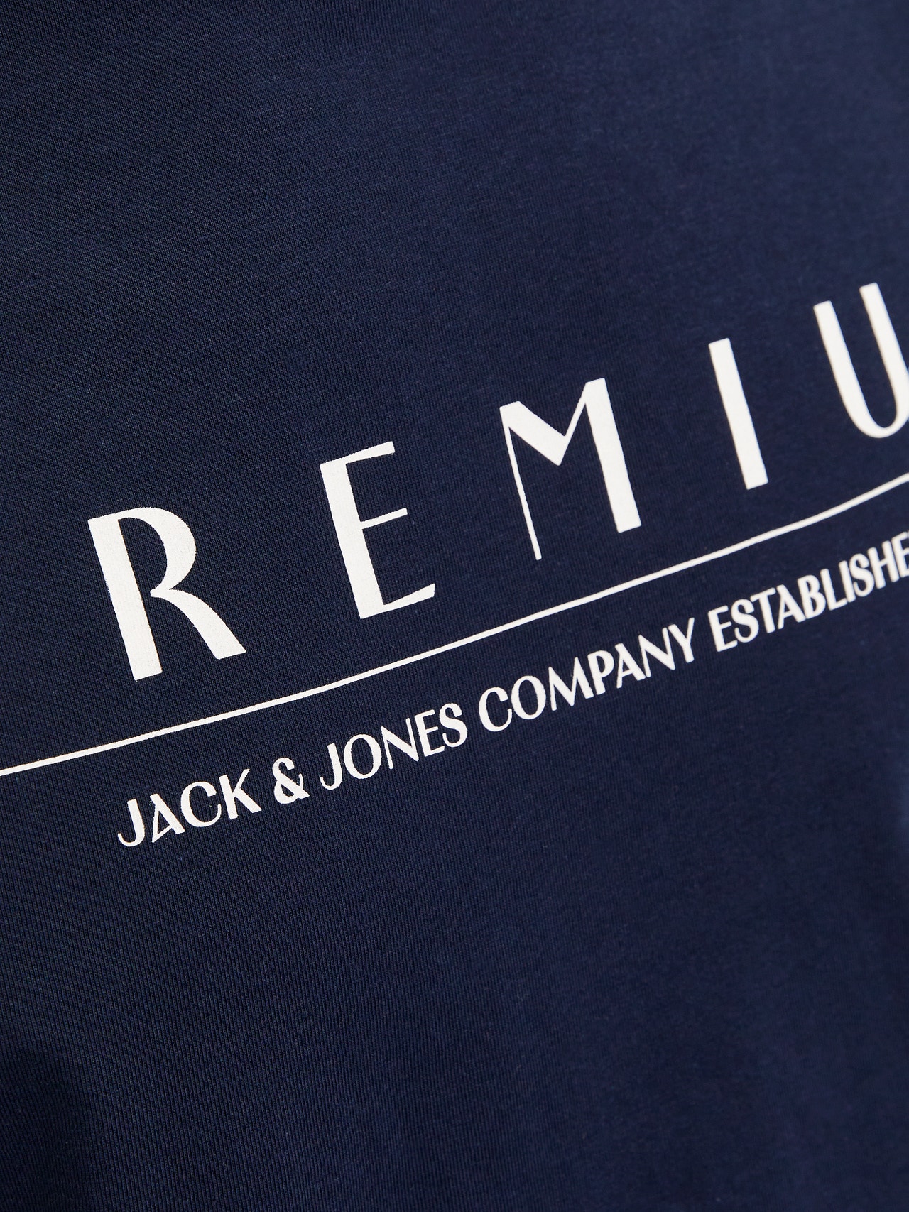 Jack & Jones Printed Crew neck T-shirt -Navy Blazer - 12255164