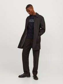 Jack & Jones Spausdintas raštas Apskritas kaklas Marškinėliai -Black - 12255164