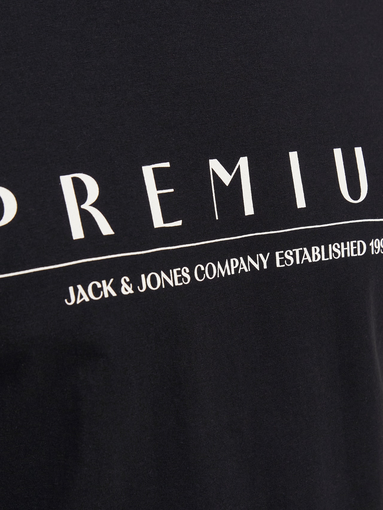 Jack & Jones Printed Crew neck T-shirt -Black - 12255164
