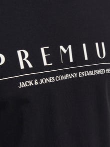 Jack & Jones T-shirt Estampar Decote Redondo -Black - 12255164