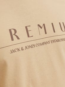 Jack & Jones Painettu Pyöreä pääntie T-paita -Travertine - 12255164