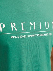 Jack & Jones Nadruk Okrągły dekolt T-shirt -Bottle Green - 12255164