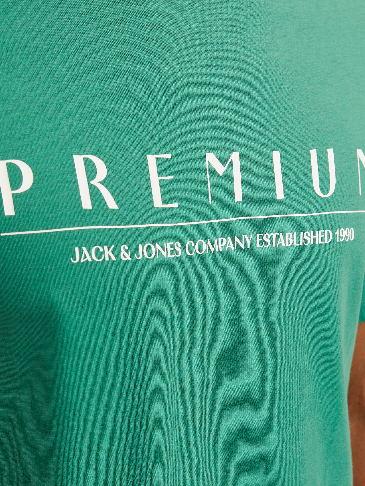 Jack & Jones Nadruk Okrągły dekolt T-shirt -Bottle Green - 12255164