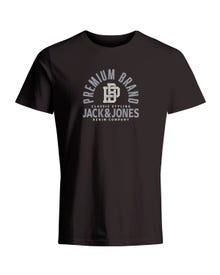 Jack & Jones Gedruckt Rundhals T-shirt -Black - 12255165