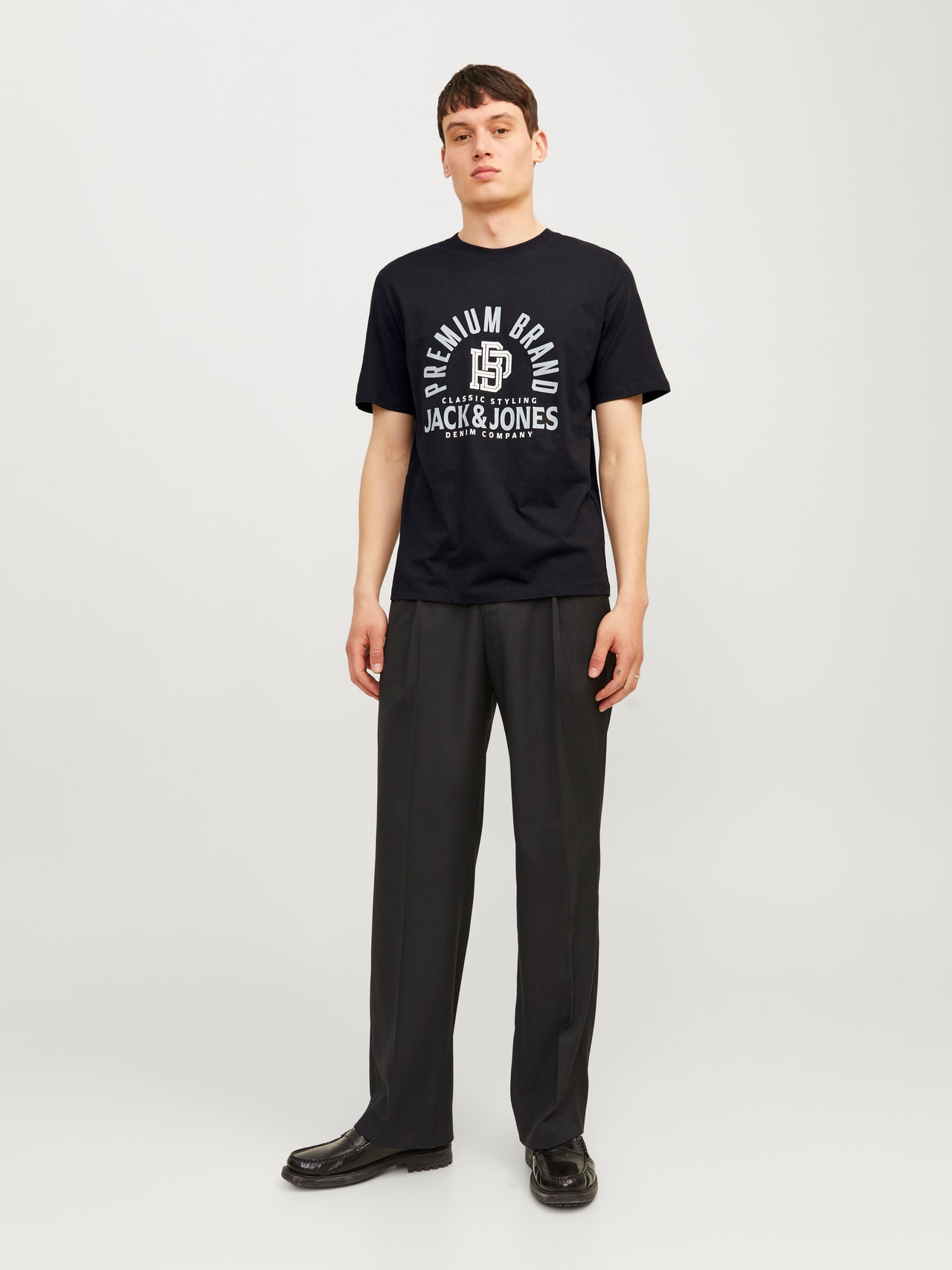 Jack & Jones Bedrukt Ronde hals T-shirt -Black - 12255165