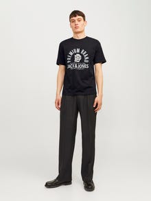 Jack & Jones T-shirt Estampar Decote Redondo -Black - 12255165