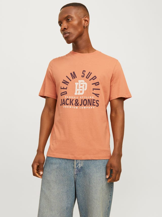 Jack & Jones Spausdintas raštas Apskritas kaklas Marškinėliai - 12255165