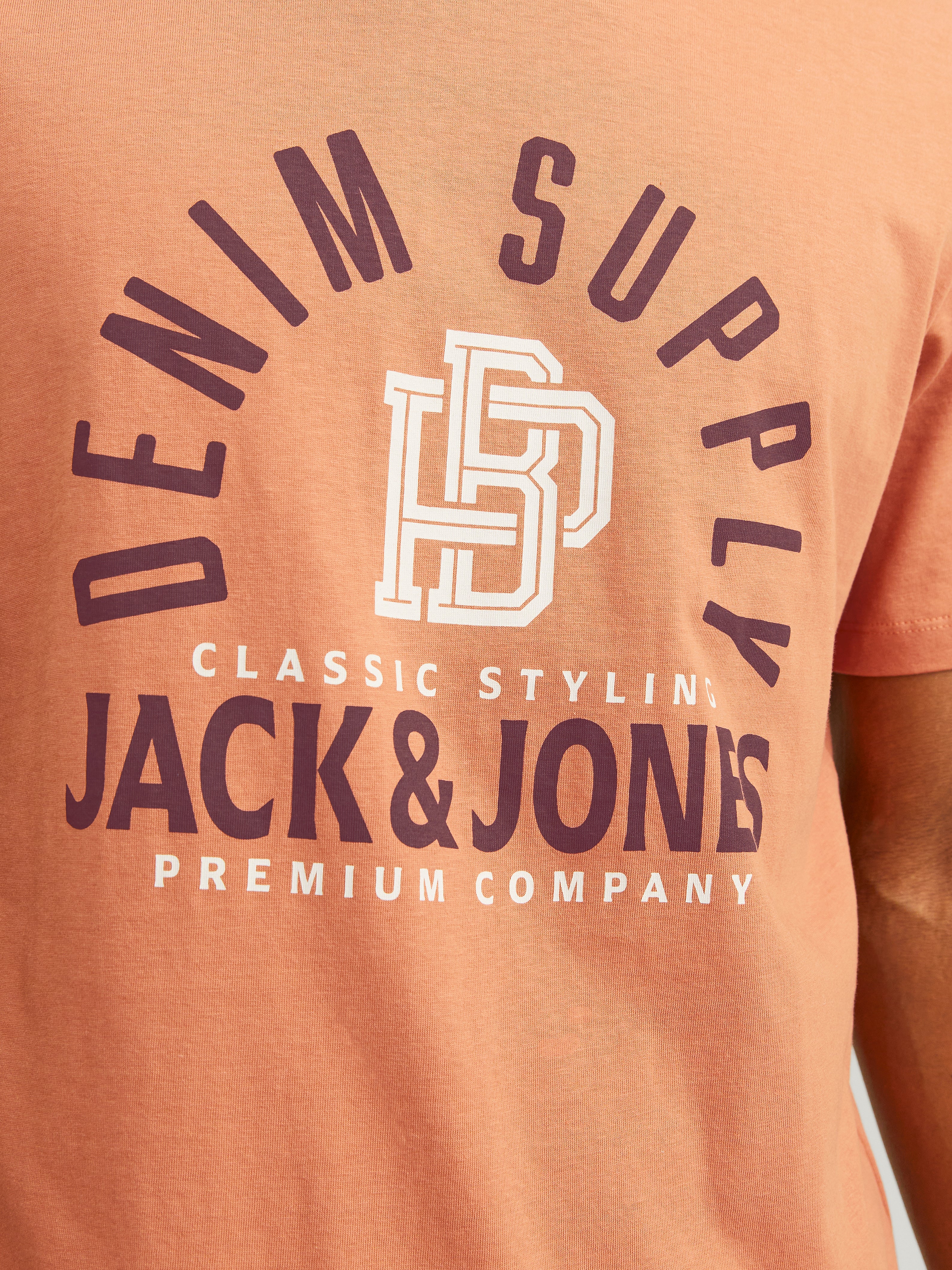 Jack & Jones Painettu Pyöreä pääntie T-paita -Sunburn - 12255165