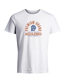 Jack & Jones Gedruckt Rundhals T-shirt -White - 12255165