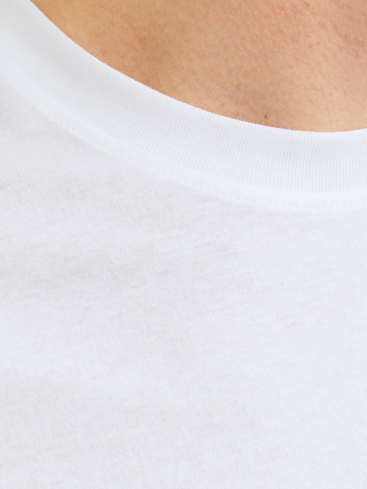 Jack & Jones T-shirt Estampar Decote Redondo -White - 12255165