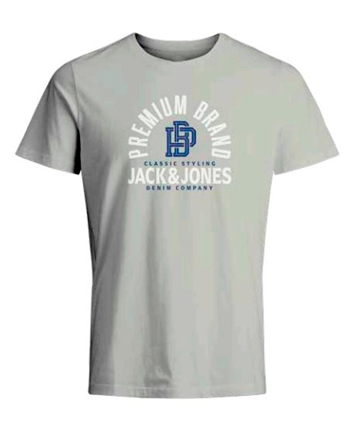 Jack & Jones Gedrukt Ronde hals T-shirt -Green Tint - 12255165