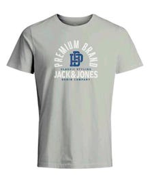 Jack & Jones Printed Crew neck T-shirt -Green Tint - 12255165