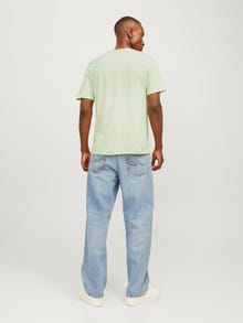 Jack & Jones Gedrukt Ronde hals T-shirt -Green Tint - 12255165