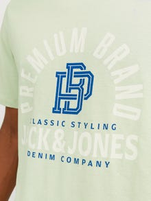 Jack & Jones Bedrukt Ronde hals T-shirt -Green Tint - 12255165