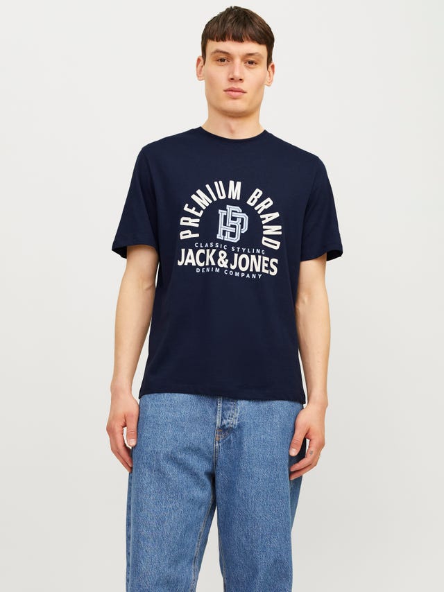 Jack & Jones Bedrukt Ronde hals T-shirt - 12255165