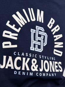 Jack & Jones Gedrukt Ronde hals T-shirt -Navy Blazer - 12255165