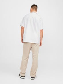 Jack & Jones Ensfarvet Crew neck T-shirt -White - 12255176