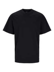 Jack & Jones Ensfarvet Crew neck T-shirt -Black - 12255176