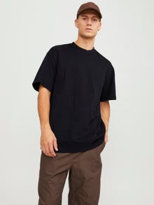Jack & Jones Einfarbig Rundhals T-shirt -Black - 12255176