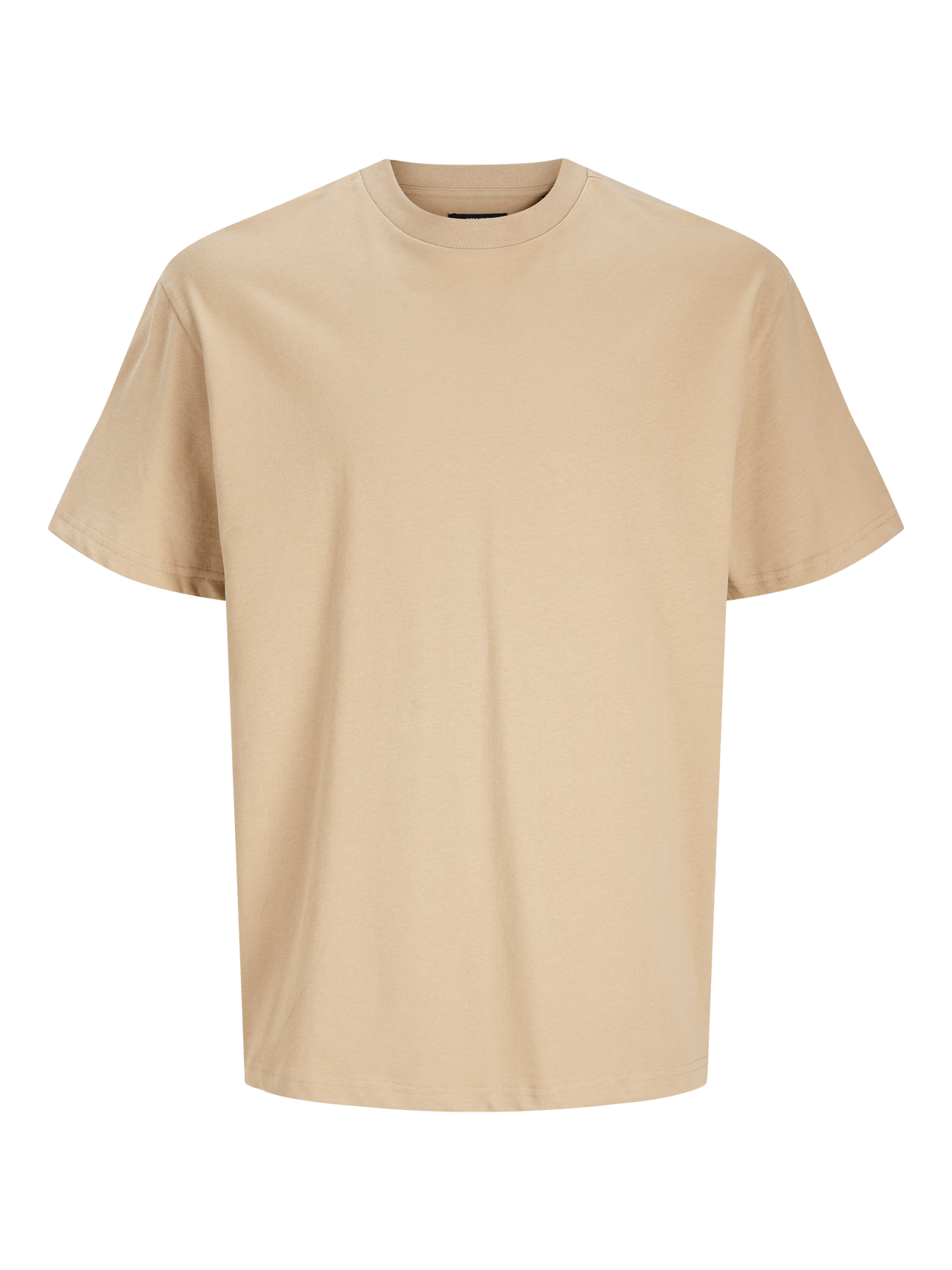 Jack & Jones Ensfarvet Crew neck T-shirt -Travertine - 12255176
