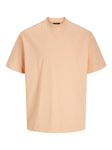 Jack & Jones Vienspalvis Apskritas kaklas Marškinėliai -Peach Nougat  - 12255176