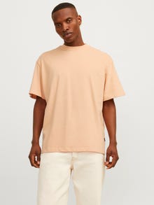 Jack & Jones Plain Crew neck T-shirt -Peach Nougat  - 12255176