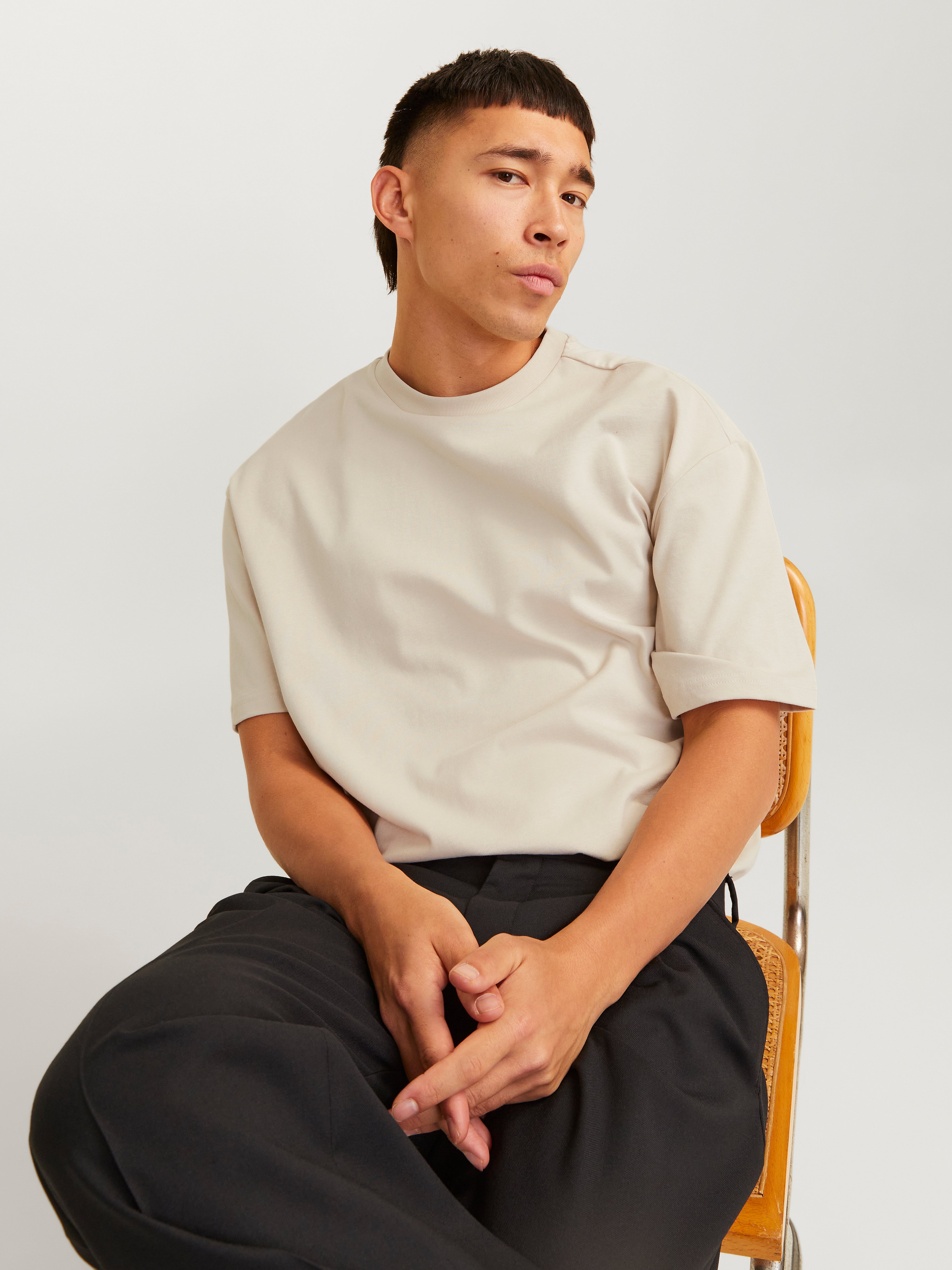 Jack & Jones Plain Crew neck T-shirt - 12255176