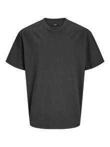 Jack & Jones Einfarbig Rundhals T-shirt -Asphalt - 12255176