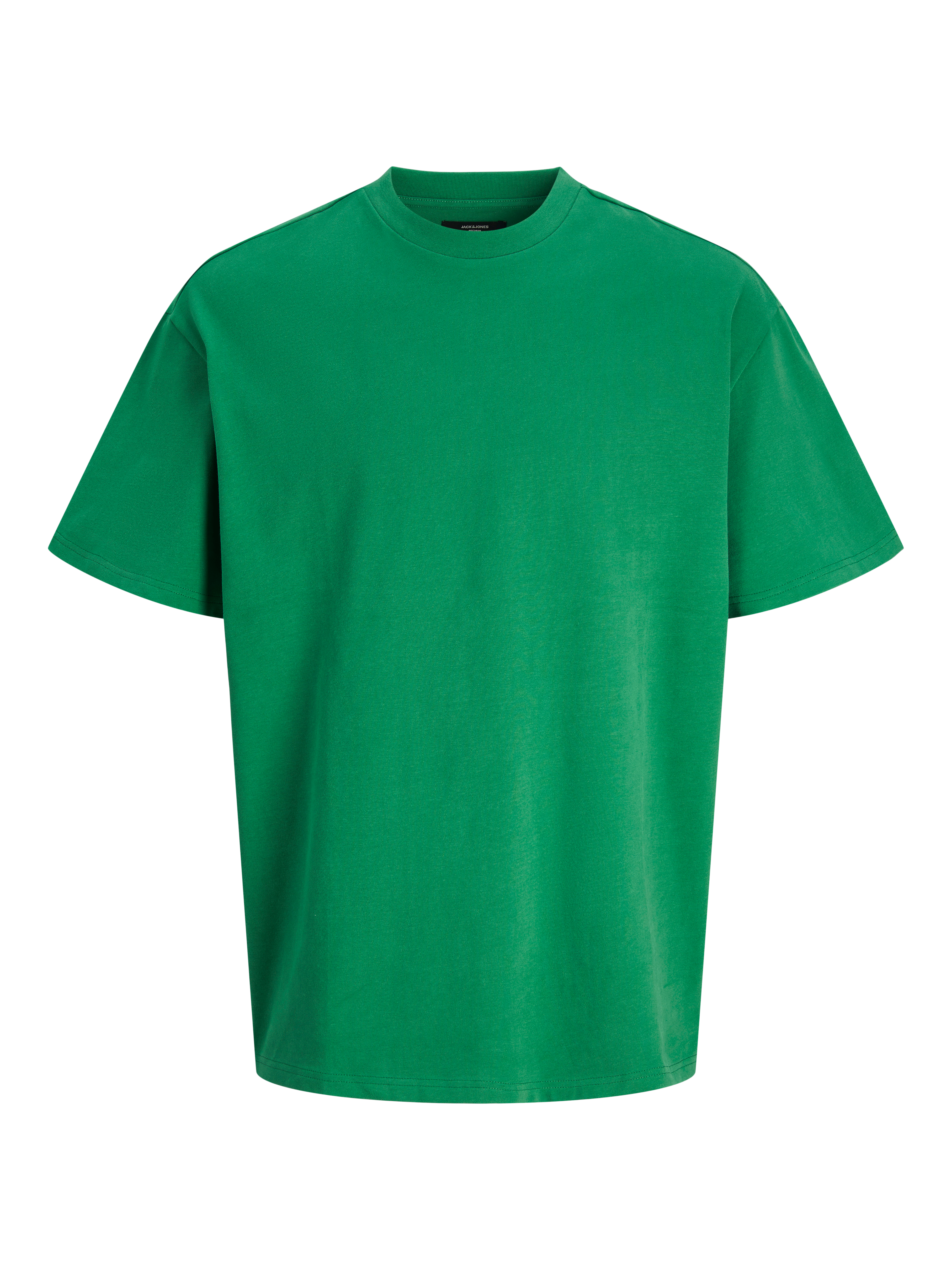 Camiseta Liso Cuello redondo Verde oscuro Jack & Jones®